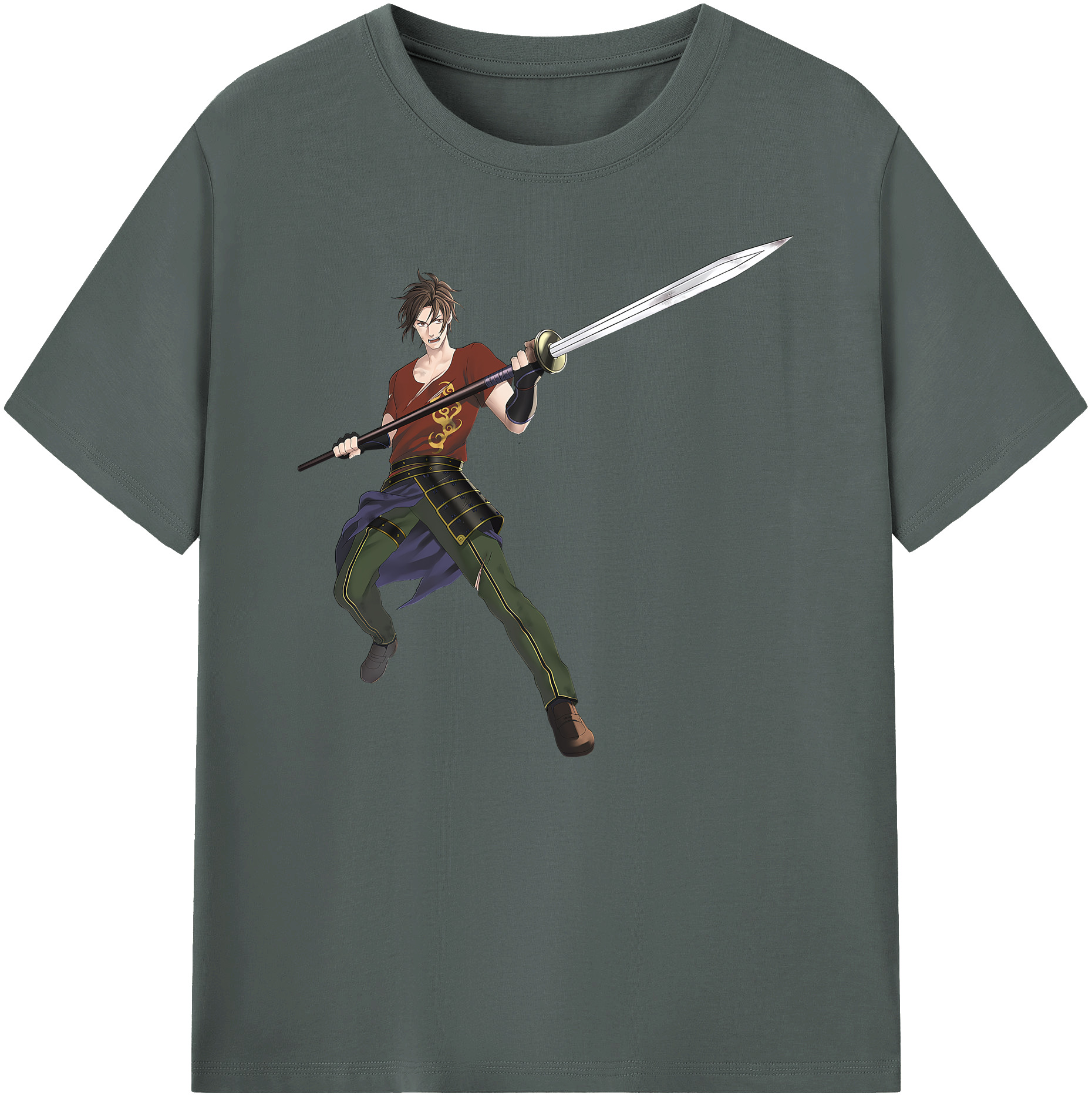 （画像用） 刀剣乱舞 Touken Ranbu 綿100％ メンズ半袖Tシャツ｜肌触りやわらか＆通気性